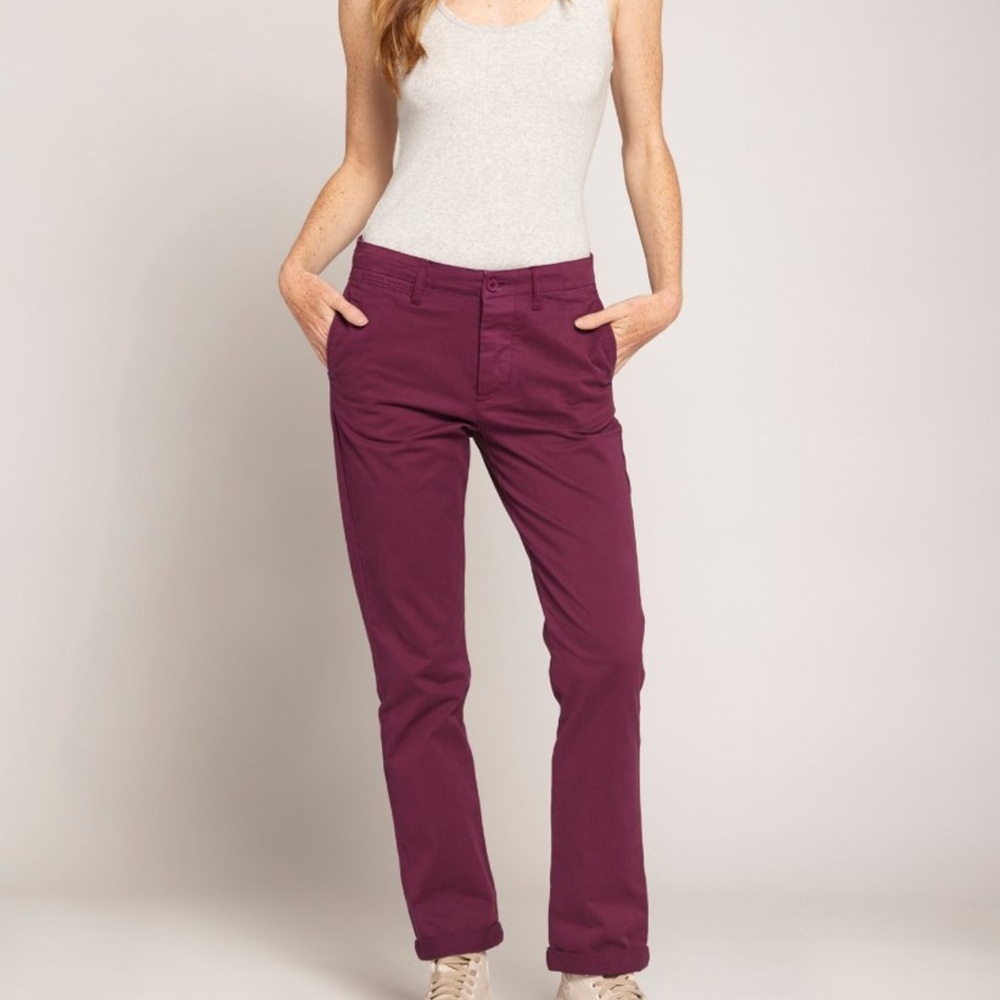 Current/Elliott Plum Straight-Leg Trousers